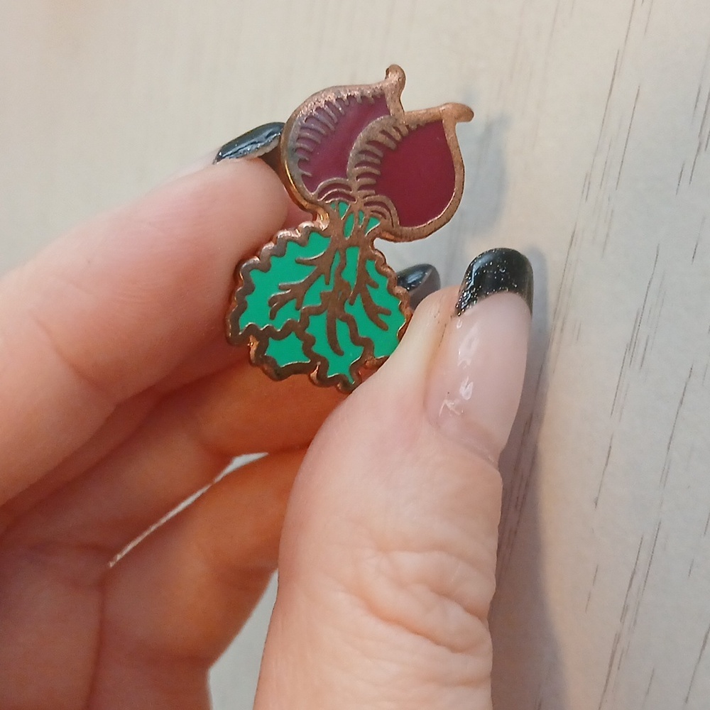 Charming Beetroot Enamel Pin - Picture 3 of 3